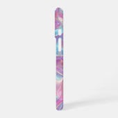 Aangepaste naam holografisch pastel iriserend iPhone 16 hoesje (Linkerkant)