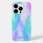 Aangepaste naam Holographic Iridescent Case-Mate iPhone Case (Achterkant)