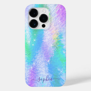 Aangepaste naam Holographic Iridescent Case-Mate iPhone 14 Pro Hoesje