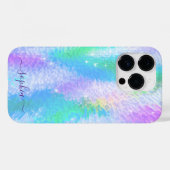 Aangepaste naam Holographic Iridescent Case-Mate iPhone Case (Achterkant (horizontaal))