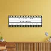 Aangepaste naam Home Movie Theater Marquee Persoon Canvas Afdruk (Insitu (Woonkamer))