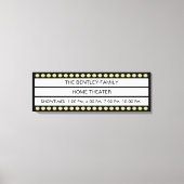 Aangepaste naam Home Movie Theater Marquee Persoon Canvas Afdruk (Voorkant)