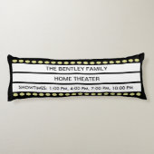 Aangepaste naam Home Movie Theater Marquee Persoon Lichaamskussen (Achterkant)