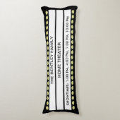 Aangepaste naam Home Movie Theater Marquee Persoon Lichaamskussen (Voorkant Verticaal)