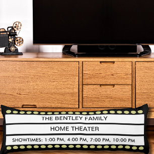 Aangepaste naam Home Movie Theater Marquee Persoon Lichaamskussen