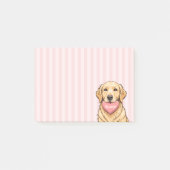 Aangepaste naam hond met hart gelukkig Valentijnsd Post-it® Notes (Voorkant)