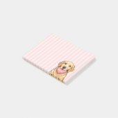 Aangepaste naam hond met hart gelukkig Valentijnsd Post-it® Notes (Schuin)