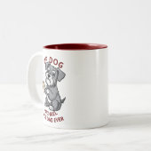 Aangepaste Naam Hond Papa Vaderdag Papa Cadeau Kof Tweekleurige Koffiemok (Voorkant links)