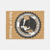 Aangepaste naam hondenliefhebber Basset Hound Blan Fleece Deken (Voorkant (Horizontaal))