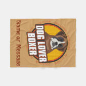 Aangepaste naam hondenliefhebber Boxer Blanket / B Fleece Deken (Voorkant (Horizontaal))