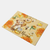 Aangepaste Naam Honing Beer Bijen Deurmat (Schuin)