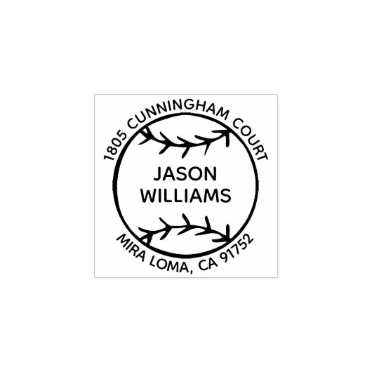 Aangepaste naam honkbal retour adres stempel (Afrduk)