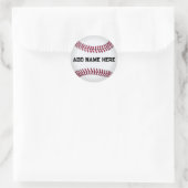 Aangepaste naam honkbal ronde sticker (Tas)