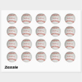 Aangepaste naam honkbal stickers (Vel)