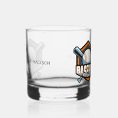Aangepaste naam honkbal whisky glas (Links)