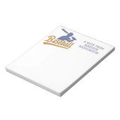 Aangepaste naam honkbalspeler notitieblok (Linkerzijde)