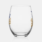 Aangepaste naam honkbalspeler wijnglas zonder voet (Rechts)