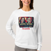 Aangepaste naam - Hope Wins Harris Walz 2024 T-shirt (Voorkant)