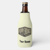 Aangepaste naam Hoppy Endings Beer Bottle Cooler (Fles Voorkant)