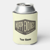 Aangepaste naam Hoppy Endings Beer Bottle Cooler (Blikje Achterkant)