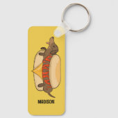 Aangepaste naam Hot Dog Sleutelhanger (Achterkant)