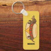 Aangepaste naam Hot Dog Sleutelhanger (Voorkant)