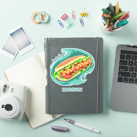 Aangepaste naam Hot Dog Sticker (iPad Cover)