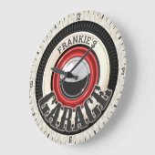 Aangepaste naam Hot Rod White Wall Tire Garage Grote Klok (Hoek)