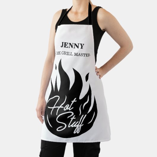 Aangepaste naam Hot stuff grap cadeau Schort (Insitu)