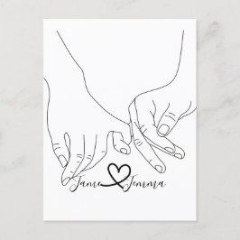 Aangepaste naam Houd de hand lijn Briefkaart