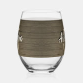 Aangepaste naam houten scheepsanker wijnglas zonder voet (Rechts)