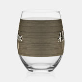 Aangepaste naam houten scheepsanker wijnglas zonder voet (Links)