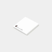 Aangepaste naam huisdier Pootafdruk Rode Hart Post Post-it® Notes (Schuin)