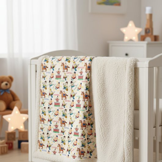 Aangepaste naam Humpty Dumpty Nursery Rhyme Sherpa Deken