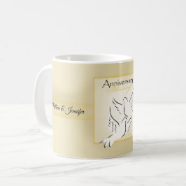 Aangepaste naam, huwelijksverjaardag zegeningen koffiemok