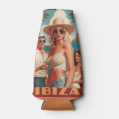 Aangepaste naam Ibiza, Spanje Reisposter Flesjeskoeler (Voorkant)