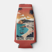 Aangepaste naam Ibiza, Spanje Reisposter Flesjeskoeler (Voorkant)