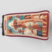 Aangepaste naam Ibiza, Spanje Reisposter Golfheadcover (Voorkant)