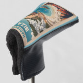 Aangepaste naam Ibiza, Spanje Reisposter Golfheadcover (3/4 voorkant)