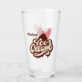Aangepaste naam Ice Cream Cone pint Glas