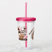 Aangepaste naam Ice Cream Lover's tumbler Acryl Drinkbeker (Voorkant)