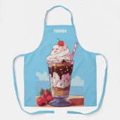 Aangepaste naam Ice Cream Milkshake Schort (Voorkant)