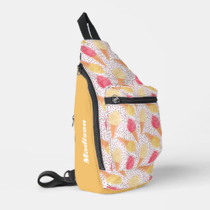 Aangepaste naam Ice Cream Pattern Sling Bag