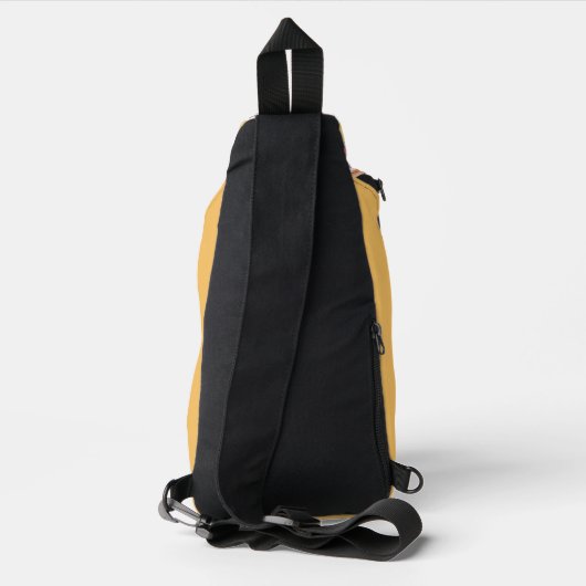 Aangepaste naam Ice Cream Pattern Sling Bag (Achterkant)
