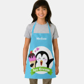 Aangepaste naam Ice Cream Penguin Schort (Insitu)