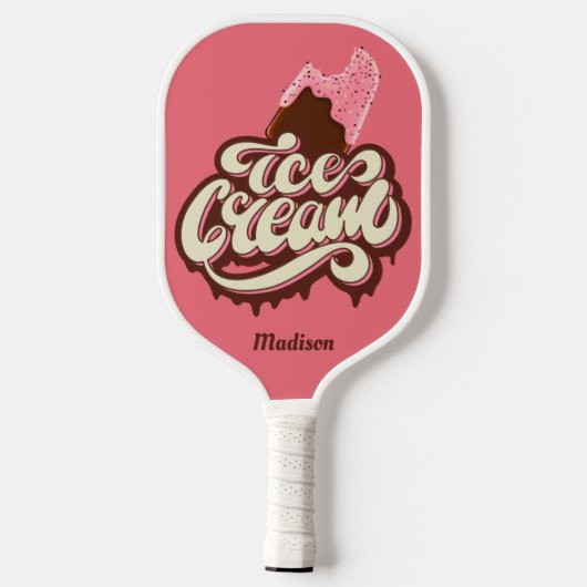 Aangepaste naam Ice Cream Pickleball Paddle (Achterkant)