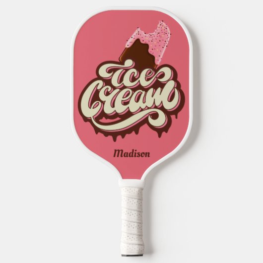 Aangepaste naam Ice Cream Pickleball Paddle (Voorkant)