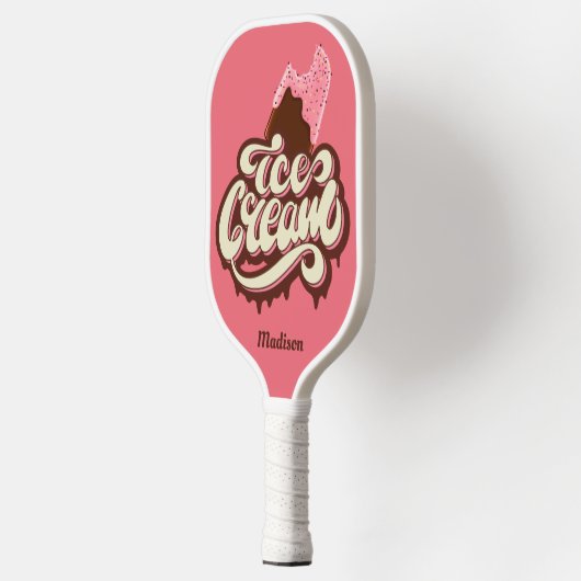 Aangepaste naam Ice Cream Pickleball Paddle (Links)