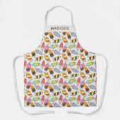 Aangepaste naam Ice Cream Popsicles Patroonpagina' Schort (Voorkant)