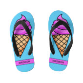 Aangepaste naam Ice Cream-teenslippers Kinder Teenslippers (Voetbed)
